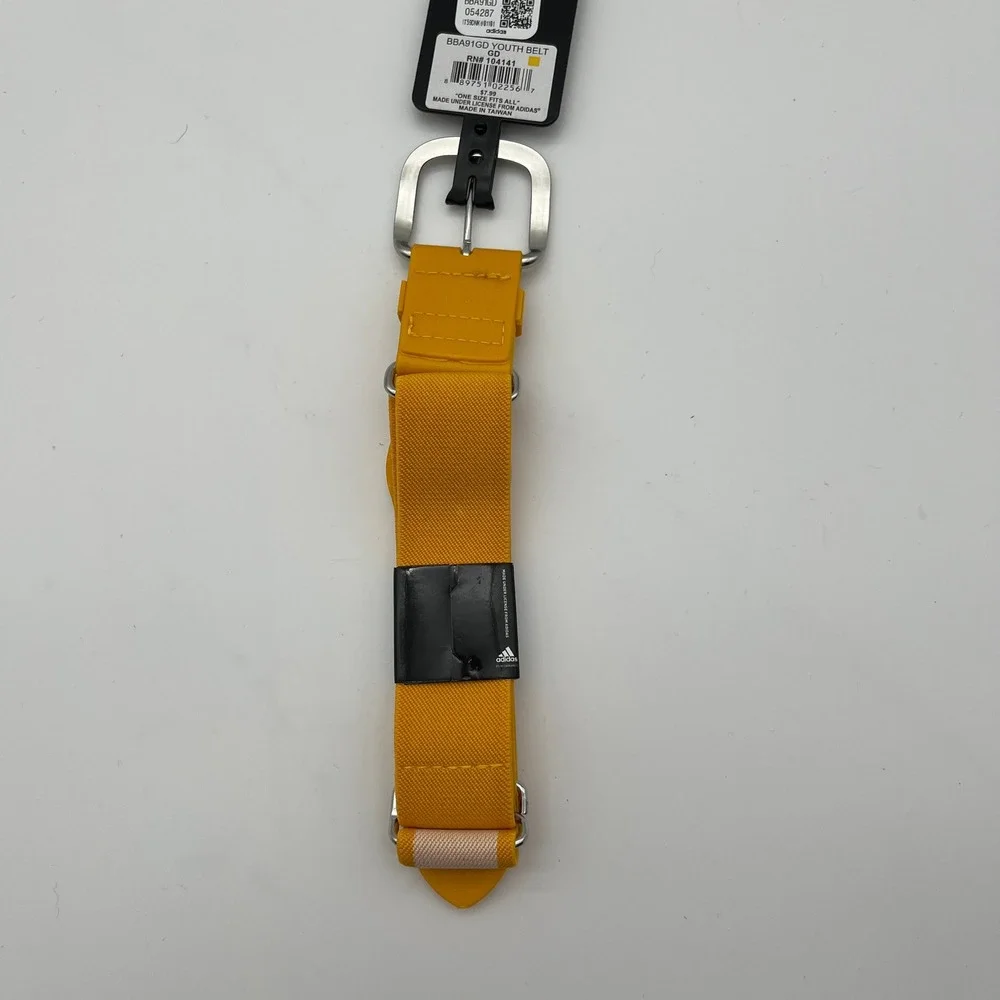 Adidas Baseball Belt Youth OSFM Gold Performance Adjustable Elastic BBA91GD - Picture 5 of 15